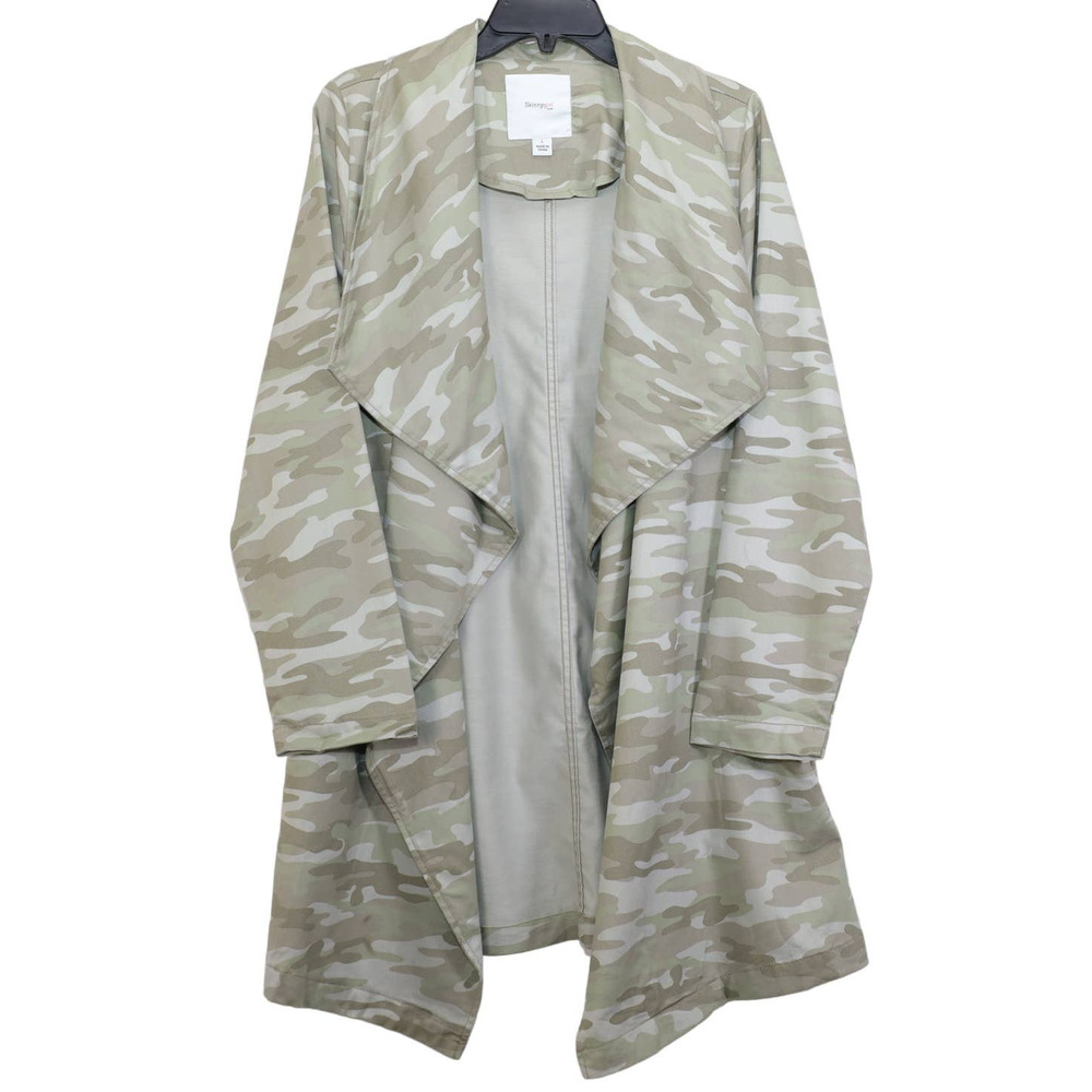 Skinnygirl Rachel Cascade Trench Jacket  - Womens Large - Camouflage Green-NWOT - Picture 2 of 5